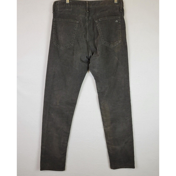 Rag & Bone Mens Corduroy Mid Rise Straight Leg Chino Pants Size 32 Gray Preppy - Picture 11 of 11